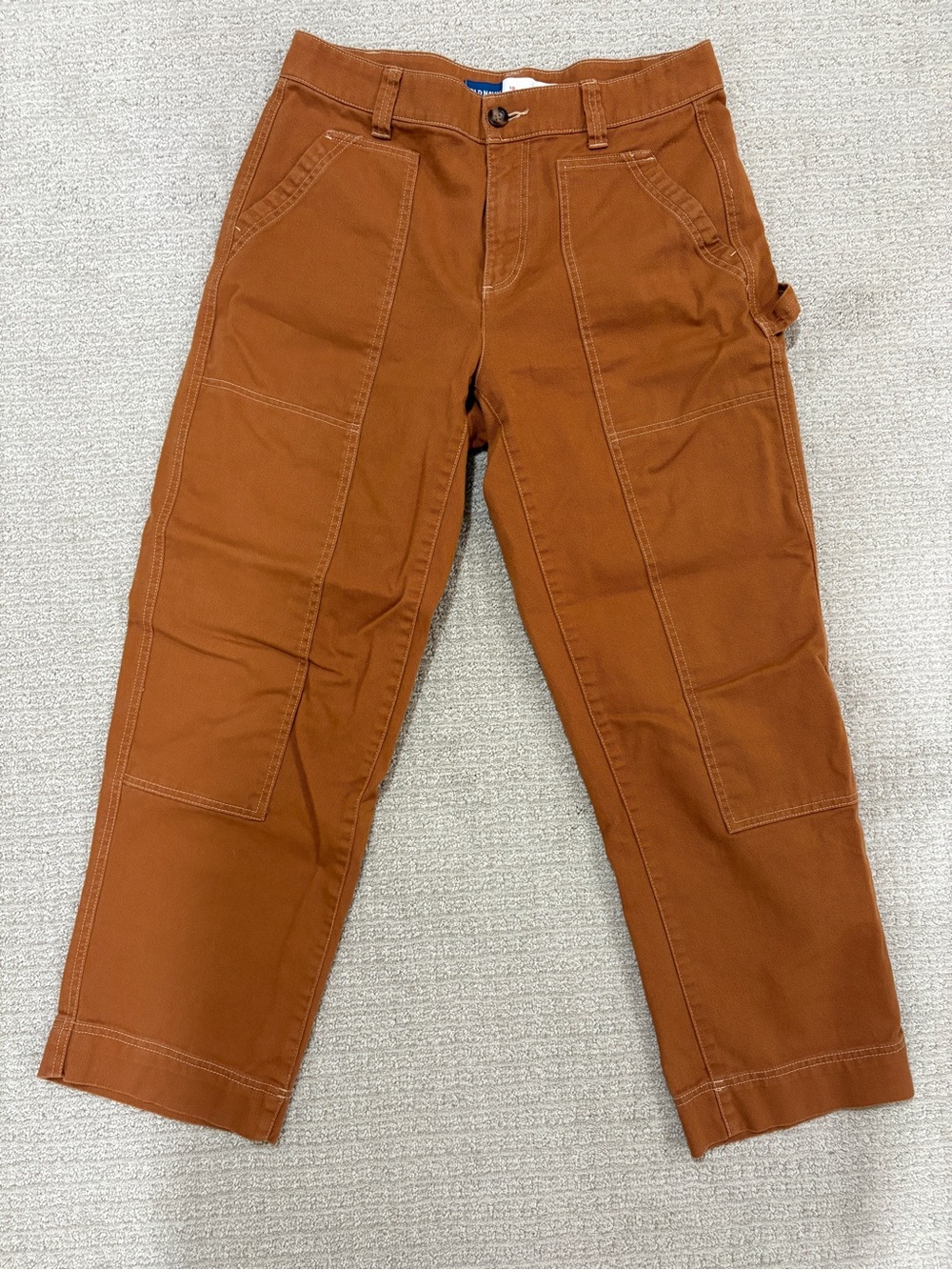 Old Navy Women's Straight Leg Utility Pants - Rust Brown